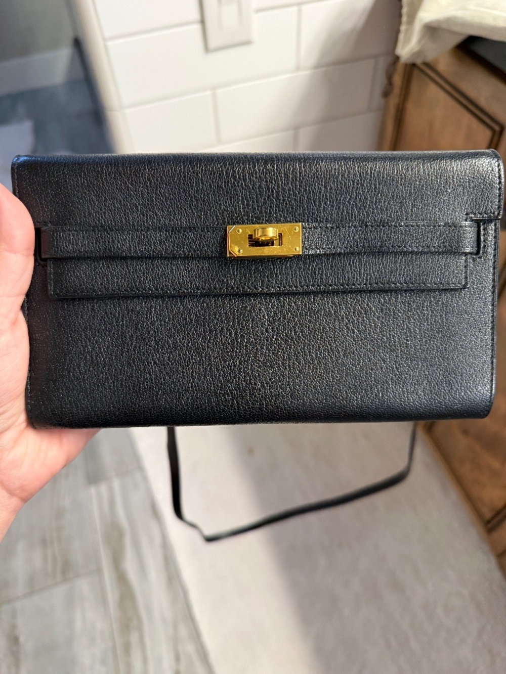 Hermes Chèvre goatskin Kelly to go handbag